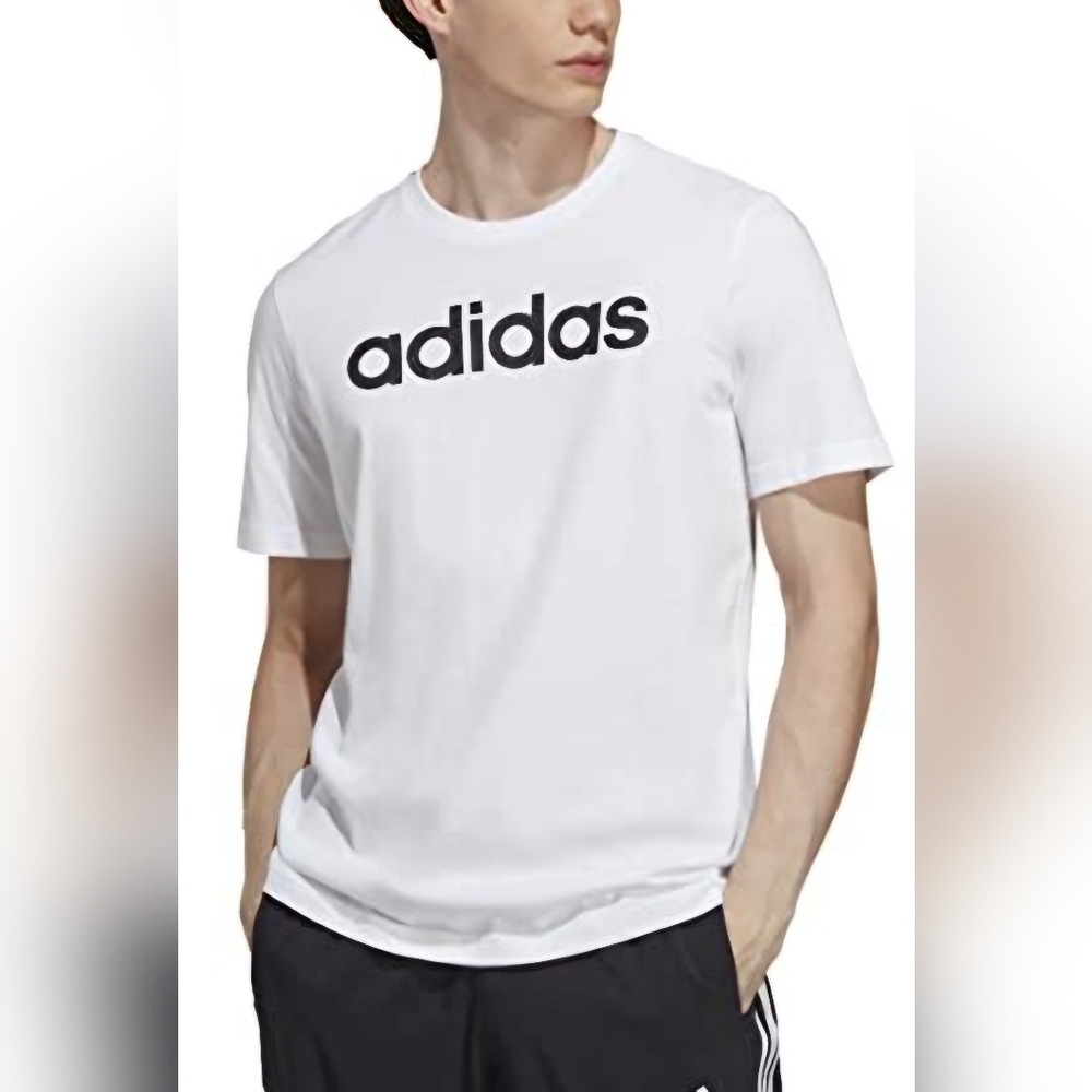 adidas White Crew-neck Short Sleeve T-Shirt